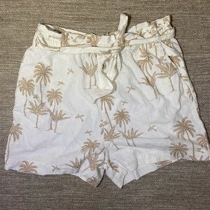 Boho Style Summer Palm Tree Shorts